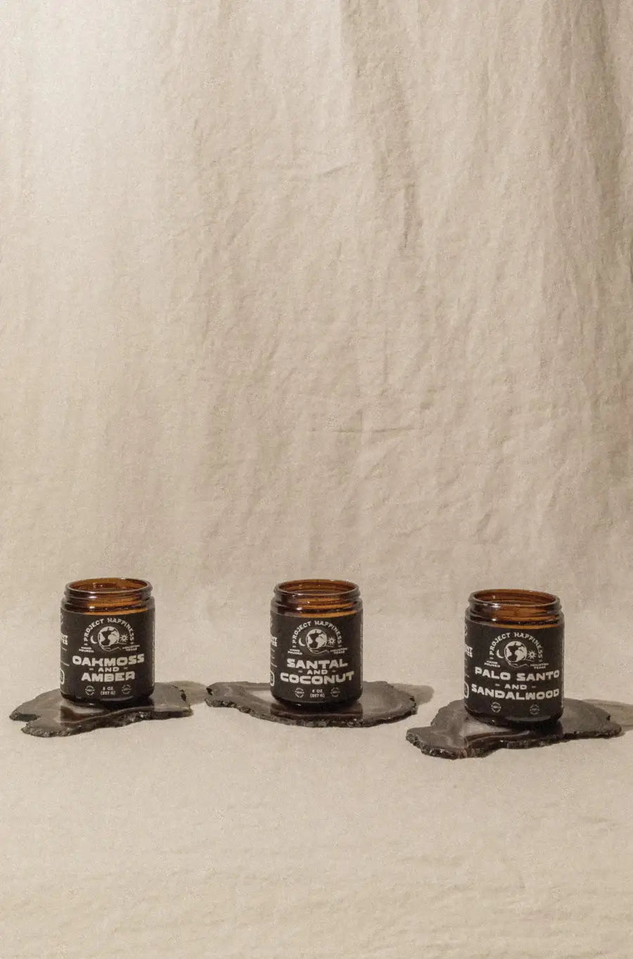 Palo Santo and Sandalwood - Project Happiness Candle Co.