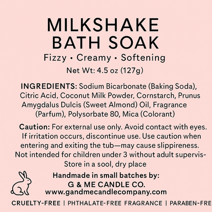 Whipped Cream Milkshake Bath Sprinkle, 5oz