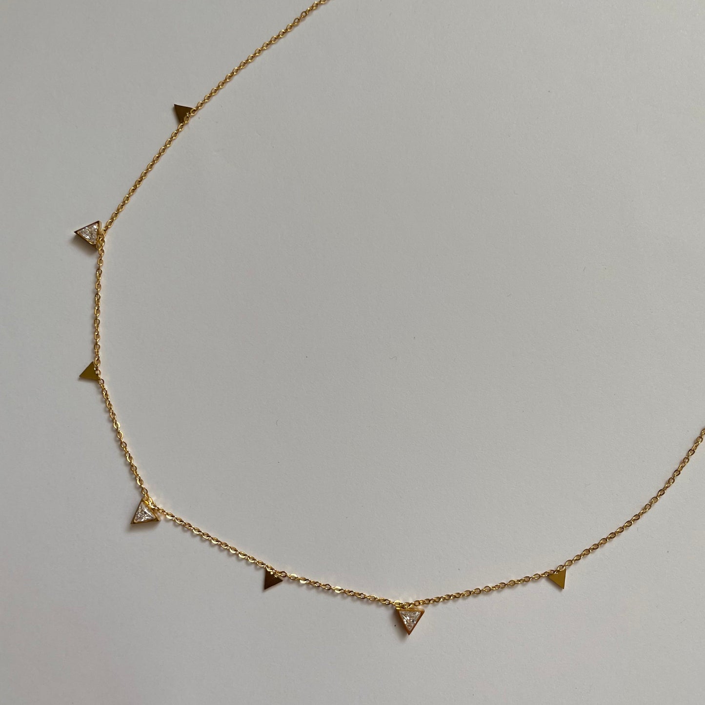 Satellite Necklace - Triangle Stones